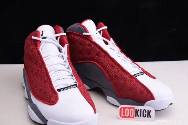 Kicked Out Shoe Store Air 414571-600 Grey Jordan Flint Red 13 Retro Gym 0516